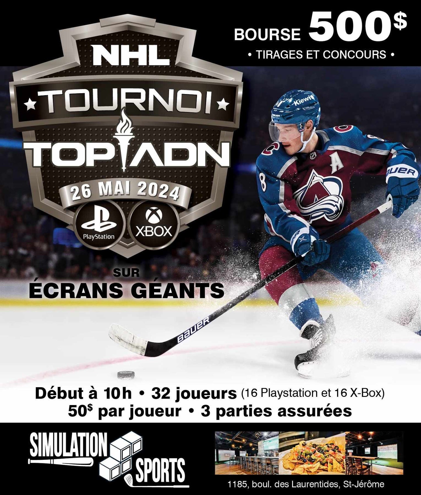 Tournoi NHL Simulation Sports Laurentides